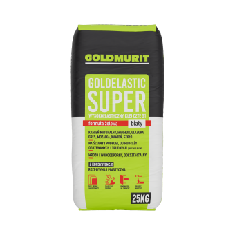 Goldmurit Goldelastic Super Wysokoelastyczny klej C2TE S1 Formuła żelowa (biały) 25kg
