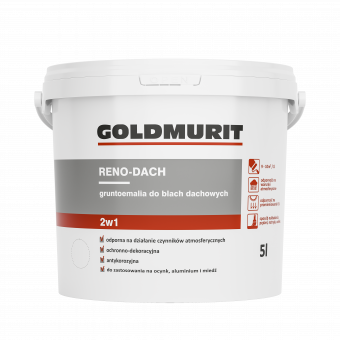 Goldmurit Reno-Dach - farba do dachów brązowy RAL 8019 5l