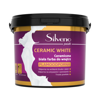 Silveno Ceramic White – ceramiczna biała farba do wnętrz plamoodporna 10l
