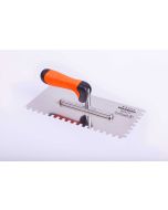 Nierdzewna paca do gipsu - gryf aluminiowy 280 mm uchwyt dwukomponentowy ząb 8x8